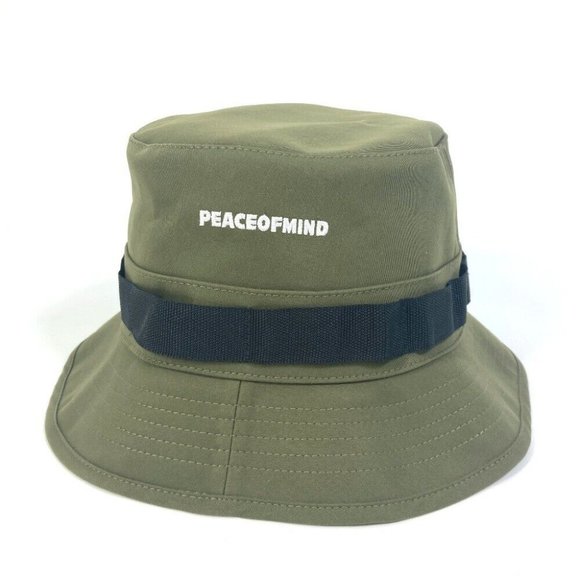 Authentic MONCLER G Grenoble embroidery bucket hat polyester khaki - Picture 1 of 12